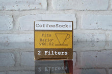 Load image into Gallery viewer, CoffeeSock Hario V60 Filter - Box of 2 Filters