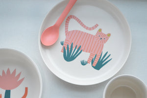 EKOBO Bambino Illustrated Kids Dinner Set - Tiger