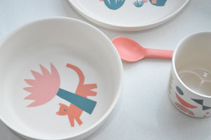 EKOBO Bambino Illustrated Kids Dinner Set - Tiger