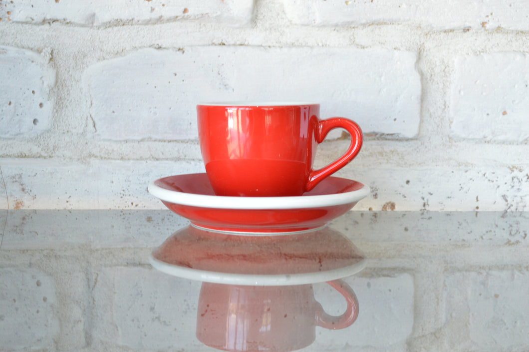 Loveramics | Egg 80ml Espresso Cup & Saucer | Red