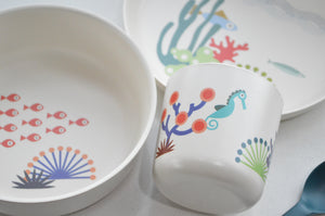 EKOBO Bambino Illustrated Kids Dinner Set - Seas