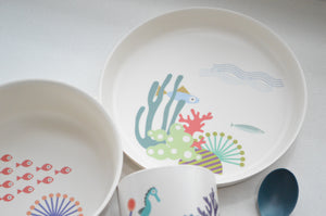 EKOBO Bambino Illustrated Kids Dinner Set - Seas